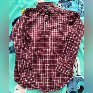 Boys Ralph Lauren long sleeve burgundy size 7